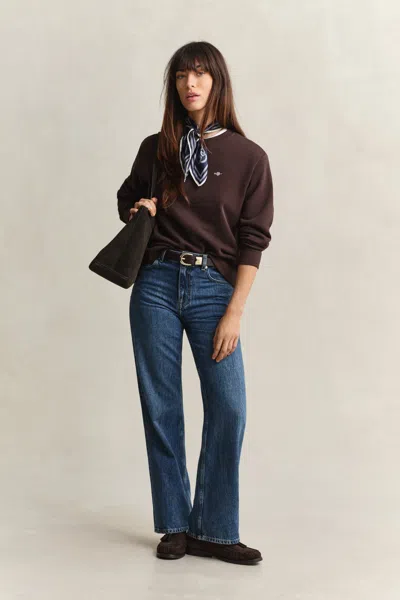Gant Shield Sweatshirt In Brown