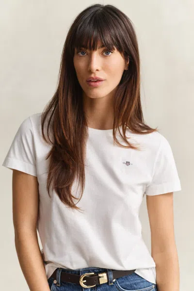 Gant Shield T-shirt In White
