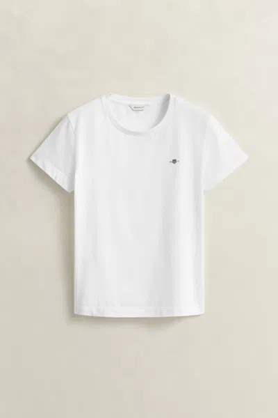 Gant Shield T-shirt In White