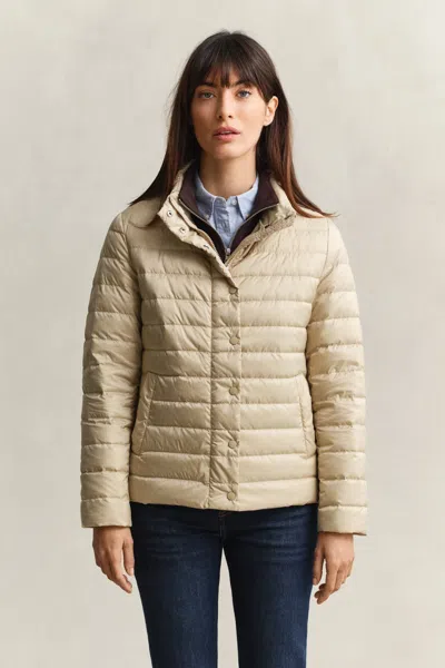 Gant Light Down Jacket In Neutral