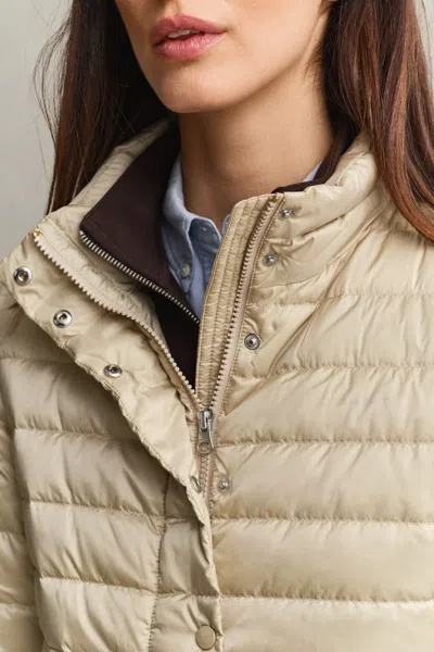Gant Light Down Jacket In Neutral