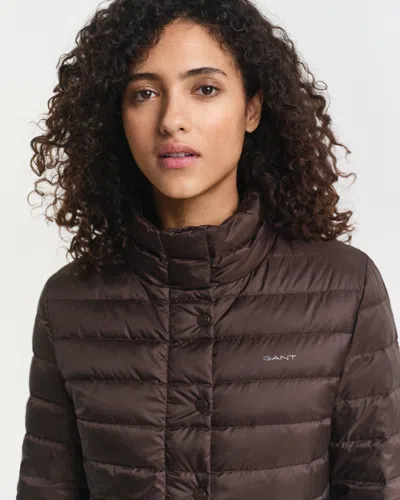 Gant Light Down Jacket In Brown