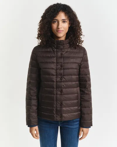 Gant Light Down Jacket In Brown