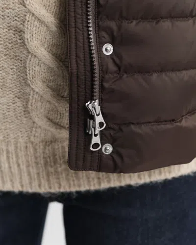 Gant Light Down Vest In Brown