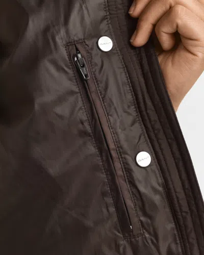Gant Light Down Vest In Brown