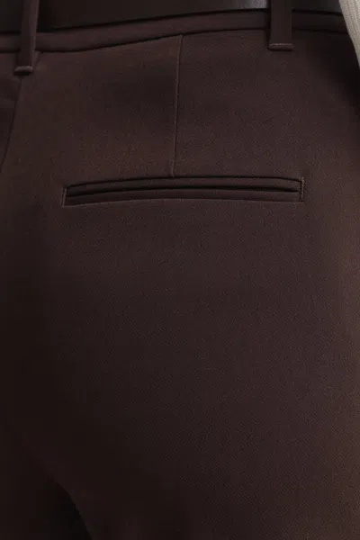 Gant Slim Flared Slacks In Brown