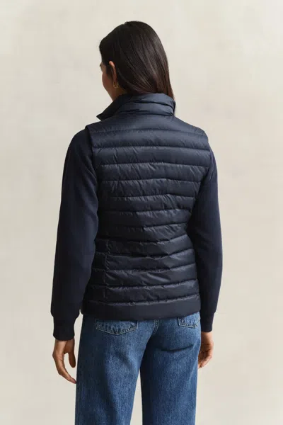 Gant Light Down Vest In Blue