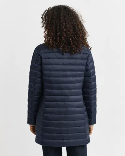 Gant Light Down Coat In Blue