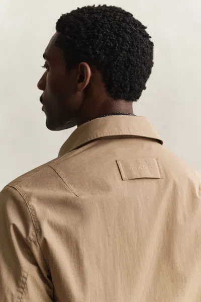 Gant Button-down Flap-pocket Jacket In Brown
