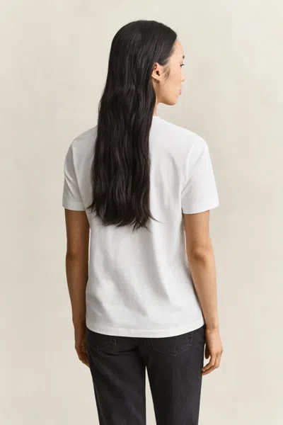 Gant Pima Cotton T-shirt In White