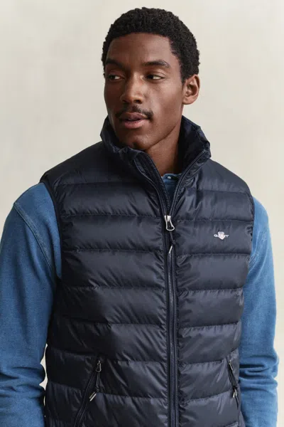 Gant Light Down Vest In Black