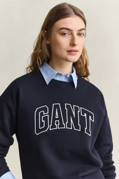 Gant Graphic Sweatshirt In Blue