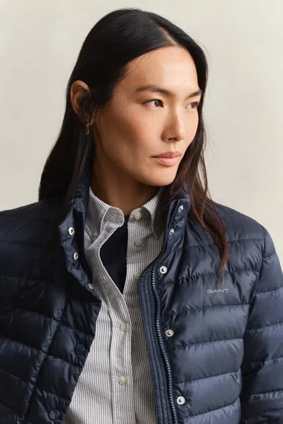 Gant Light Down Jacket In Blue