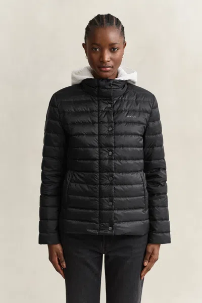 Gant Light Down Jacket In Black