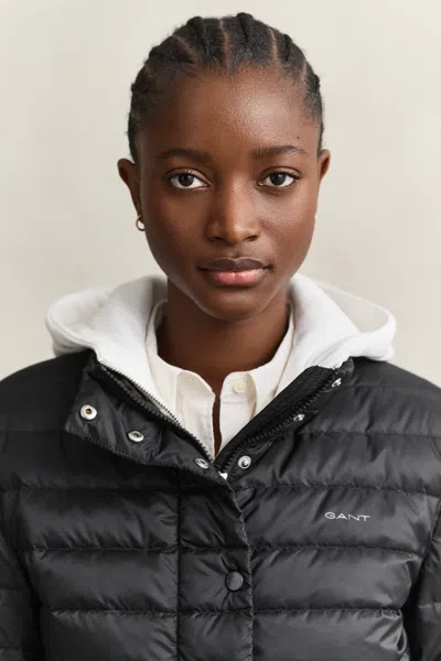 Gant Light Down Jacket In Black