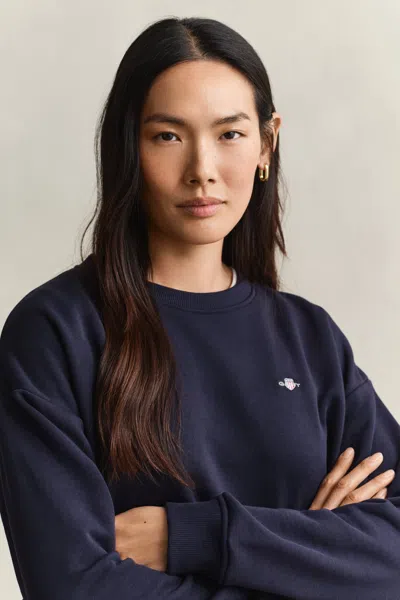 Gant Shield Sweatshirt In Black