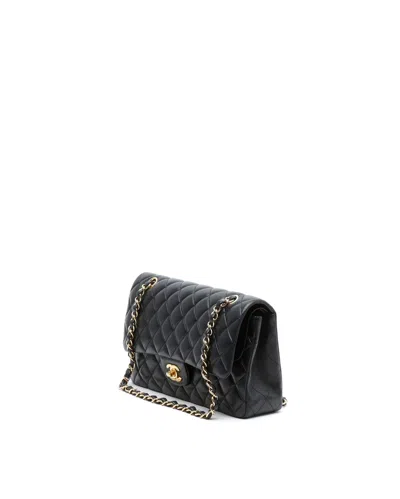 Chanel Classic Medium Double Flap Bag In Black
