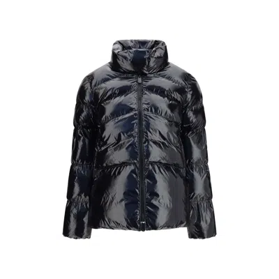 Pinko Glossy Quilted Down Jacket In Black