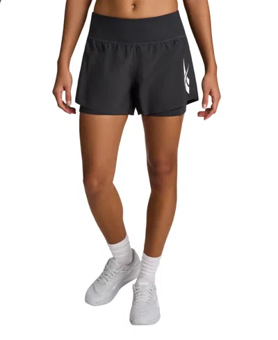 Reebok Women's Interlock Pull-on Running Shorts In Black