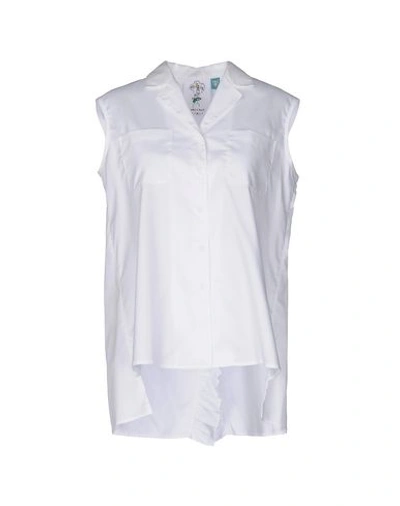 Steve J & Yoni P Solid Color Shirts & Blouses In White