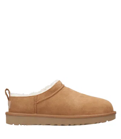 Ugg Classic Micro Stained Leather Mini Boots In Brown
