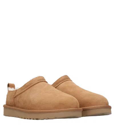 Ugg Classic Micro Stained Leather Mini Boots In Brown
