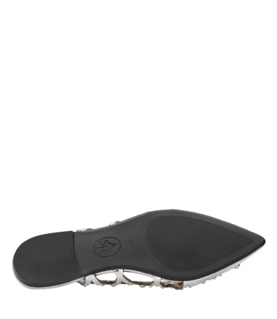 Ash Silver Leather Slingbacks In Silver