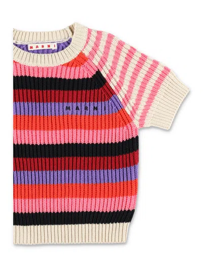 Marni Sweaters Red In Multi