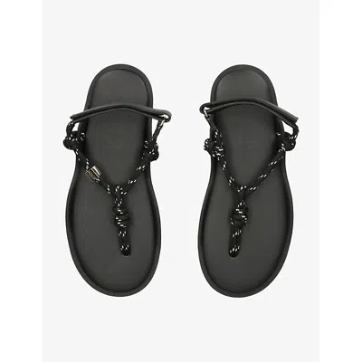 Flowze Fló Rope Sandals In Black