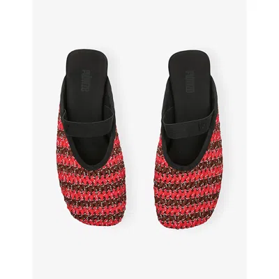 Flowze Mules In Red