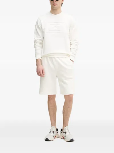 Lacoste Logo-embossed Sweatshirt In White