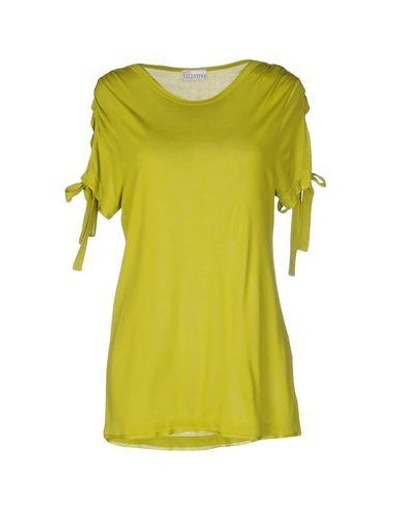 Shop Red Valentino T-shirts In Acid Green