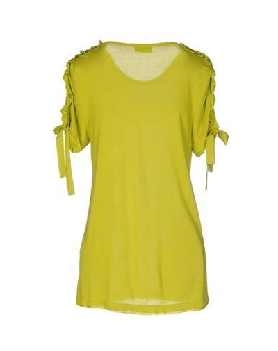 Shop Red Valentino T-shirts In Acid Green