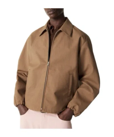 Auralee Wool Blouson Jacket In Brown