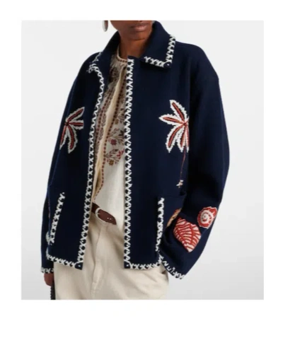 Alanui Remember Me Virgin Wool Jacket In Blue