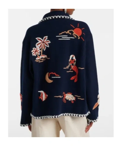 Alanui Remember Me Virgin Wool Jacket In Blue