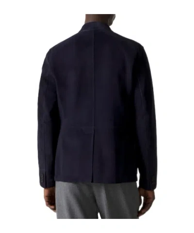 Ralph Lauren Solid Suede Blazer In Multi