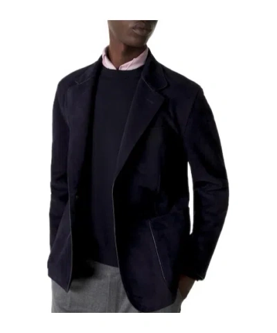Ralph Lauren Solid Suede Blazer In Multi