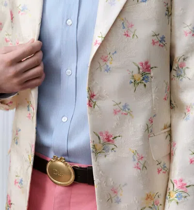 Dior Single-breasted Jacket In Neutral