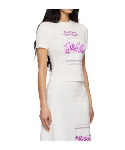 Vetements Printed T-shirt In White