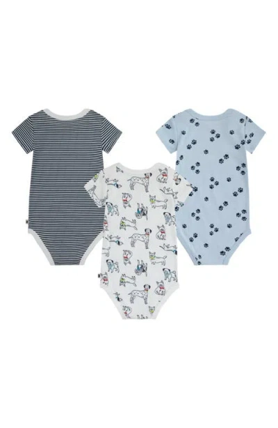 Huggies Assorted 3-pack Organic Cotton Bodysuits In Blue