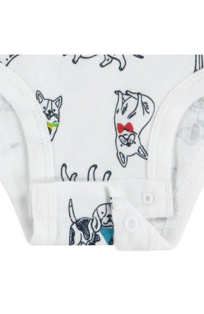 Huggies Assorted 3-pack Organic Cotton Bodysuits In Blue