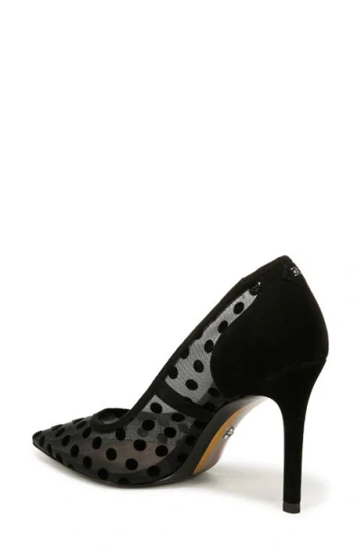 Sam Edelman Hazel Polka Dot Mesh Pump Black Polka Dot Mesh In Black