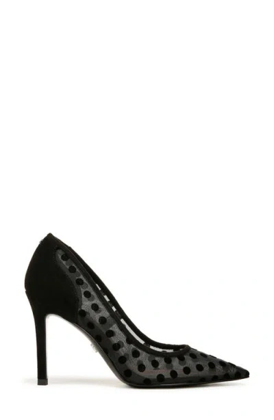Sam Edelman Hazel Polka Dot Mesh Pump Black Polka Dot Mesh In Black