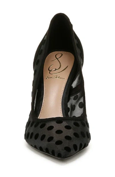 Sam Edelman Hazel Polka Dot Mesh Pump Black Polka Dot Mesh In Black