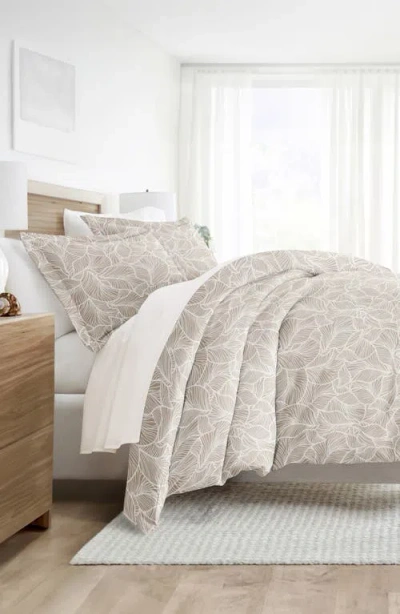 Homespun Patterned Duvet Set In Brown