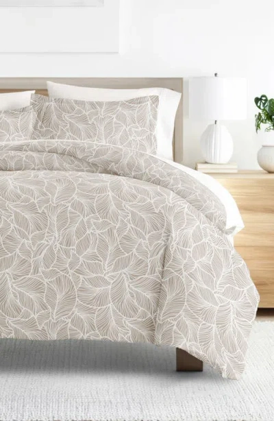 Homespun Patterned Duvet Set In Brown
