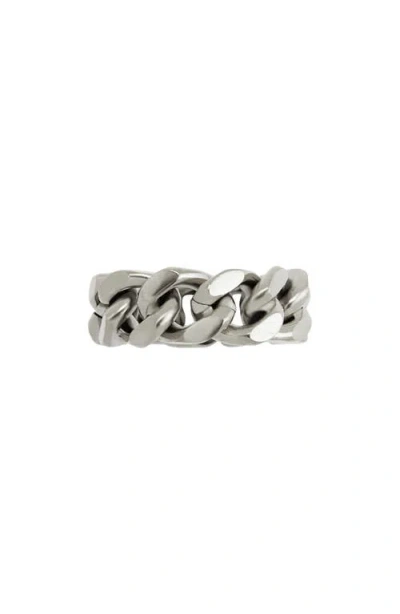 Rebl Chain Band Ring In Silver