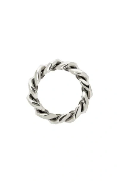 Rebl Chain Band Ring In Silver
