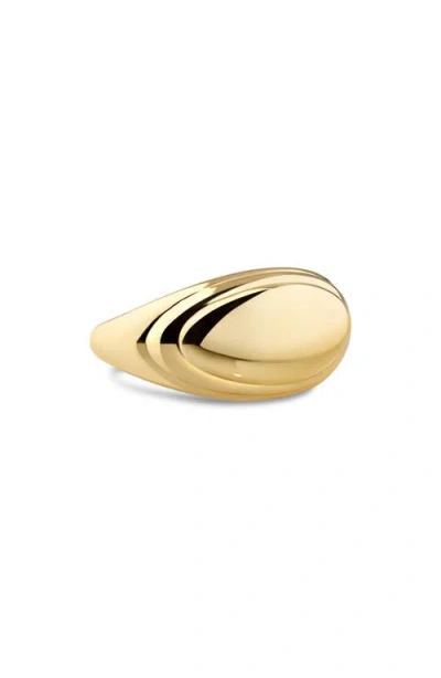 Devata Contoured Dome Ring In Gold